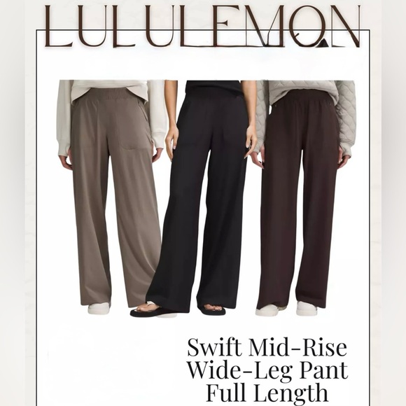 NWOT Lululemon Swift Mid-Rise Wide-Leg Pant SZ. 12 - Picture 2 of 9